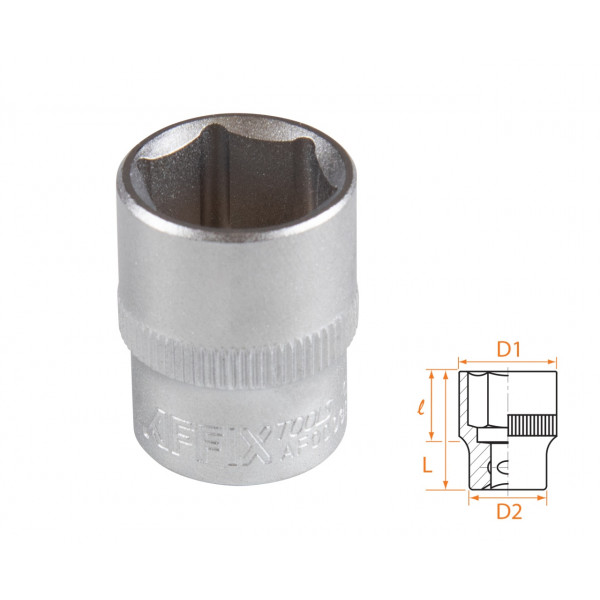Головка торцевая стандартная шестигранная 3/8", 16 мм AFFIX AF00030016
