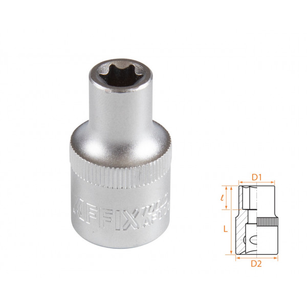 Головка торцевая TORX Е-стандарт 1/2", E10 AFFIX AF00043010
