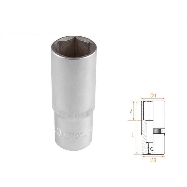 Головка торцевая глубокая шестигранная 1/2", 22 мм AFFIX AF00140022