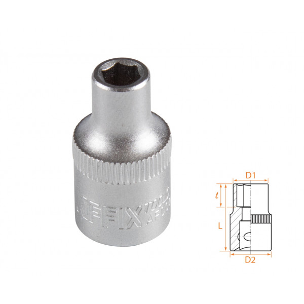 Головка торцевая стандартная шестигранная 3/8", 6 мм AFFIX AF00030006