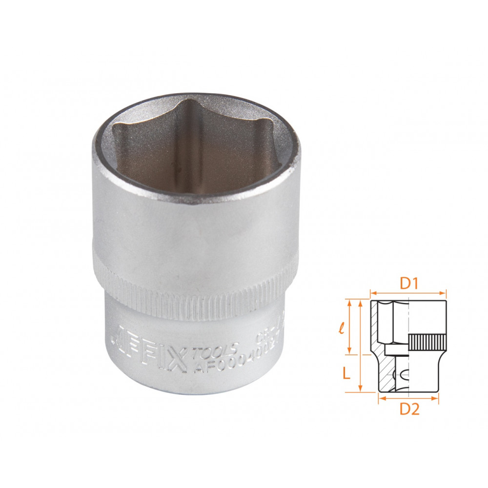 Головка торцевая стандартная шестигранная 1/2", 27 мм AFFIX AF00040027