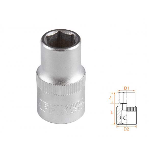 Головка торцевая стандартная шестигранная 1/2", 12 мм AFFIX AF00040012