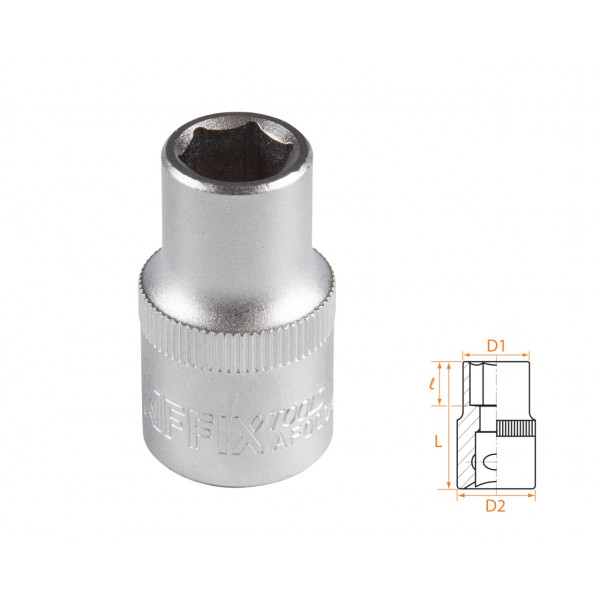 Головка торцевая стандартная шестигранная 1/2", 11 мм AFFIX AF00040011