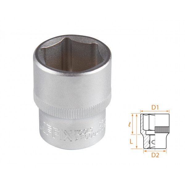 Головка торцевая стандартная шестигранная 1/2", 23 мм AFFIX AF00040023