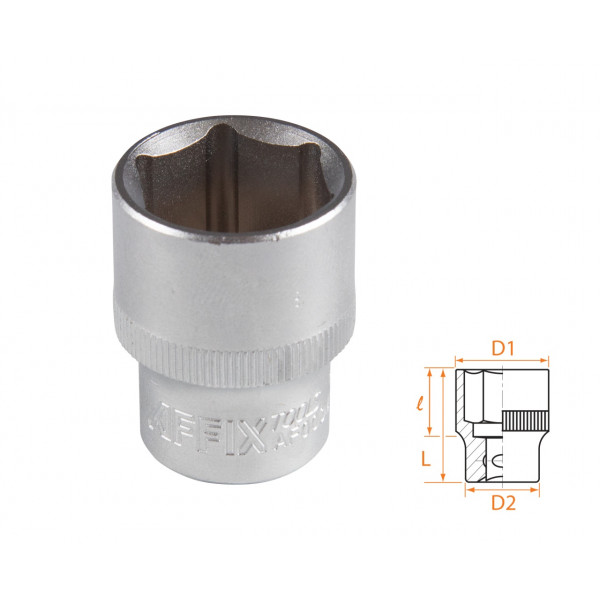 Головка торцевая стандартная шестигранная 1/2", 22 мм AFFIX AF00040022