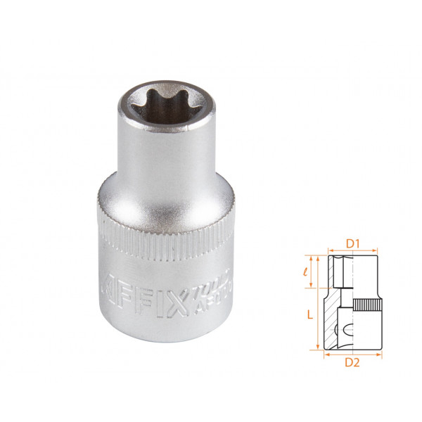Головка торцевая TORX Е-стандарт 1/2", E12 AFFIX AF00043012