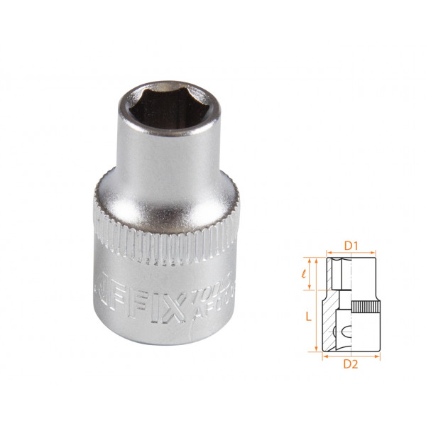 Головка торцевая стандартная шестигранная 3/8", 8 мм AFFIX AF00030008