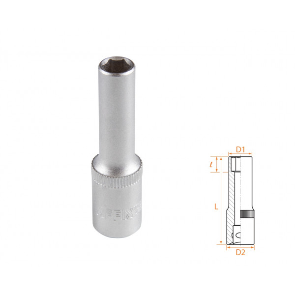Головка торцевая глубокая шестигранная 3/8", 8 мм AFFIX AF00130008