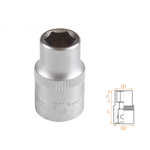 Головка торцевая стандартная шестигранная 3/8", 9 мм AFFIX AF00030009