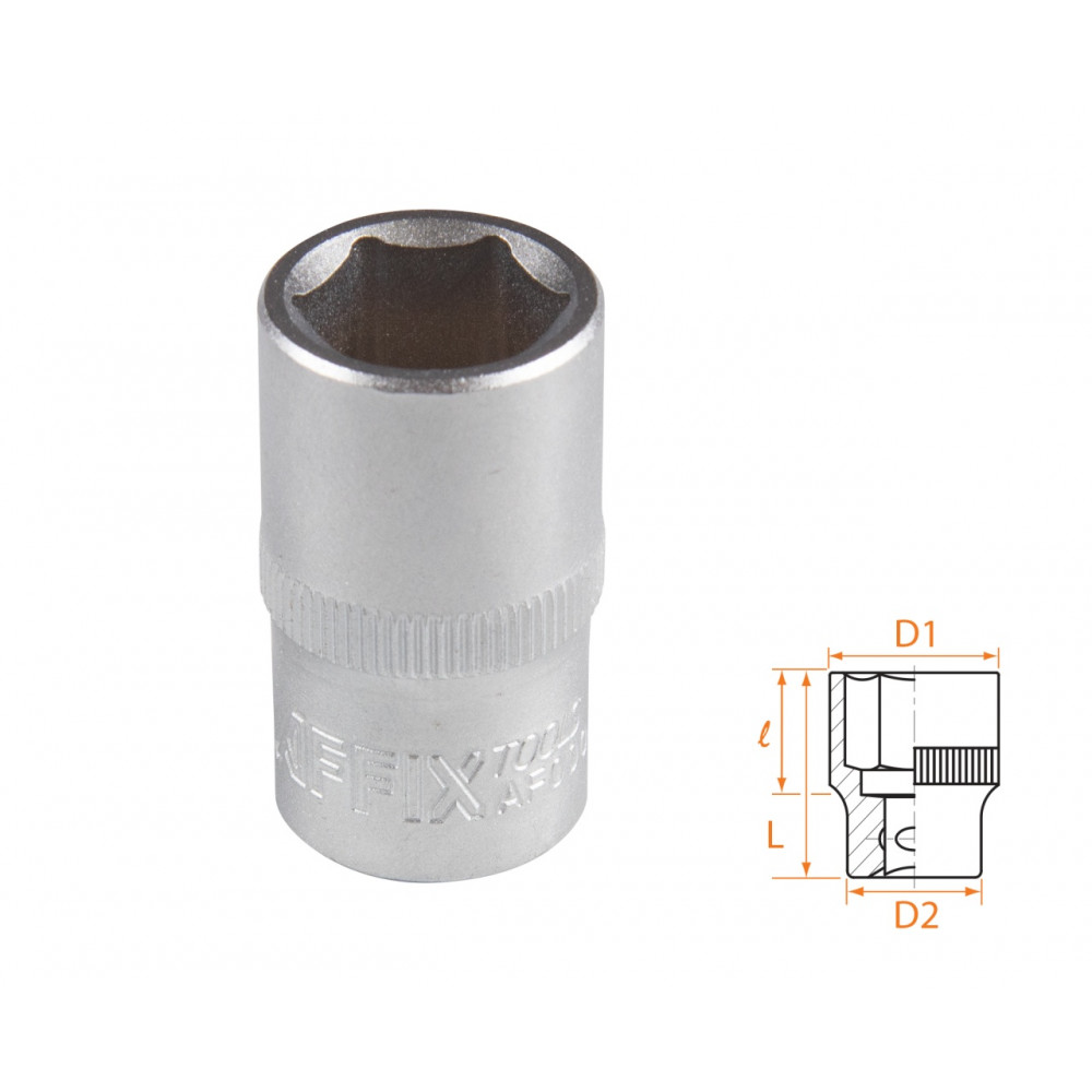 Головка торцевая стандартная шестигранная 1/2", 15 мм AFFIX AF00040015