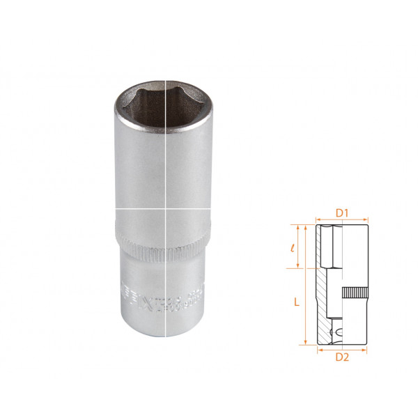 Головка торцевая глубокая шестигранная 3/8", 17 мм AFFIX AF00130017