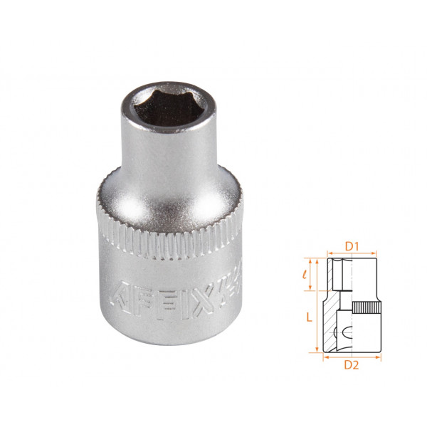 Головка торцевая стандартная шестигранная 3/8", 7 мм AFFIX AF00030007