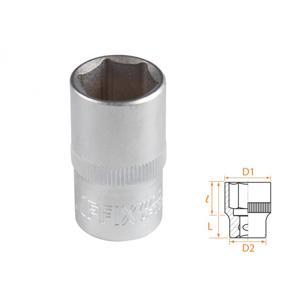 Головка торцевая стандартная шестигранная 1/2", 16 мм AFFIX AF00040016