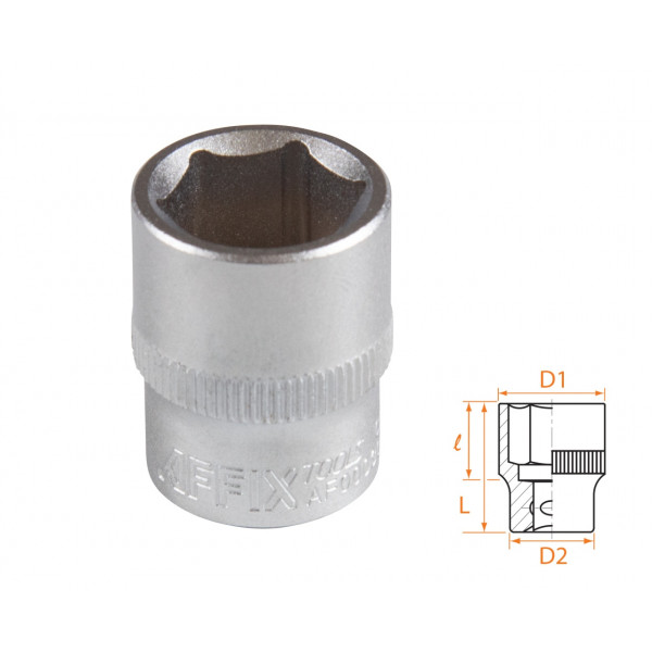 Головка торцевая стандартная шестигранная 3/8", 15 мм AFFIX AF00030015