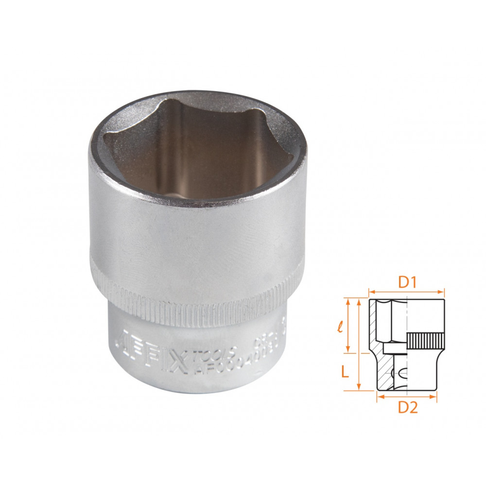 Головка торцевая стандартная шестигранная 1/2", 30 мм AFFIX AF00040030