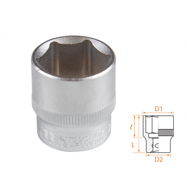 Головка торцевая стандартная шестигранная 3/8", 21 мм AFFIX AF00030021