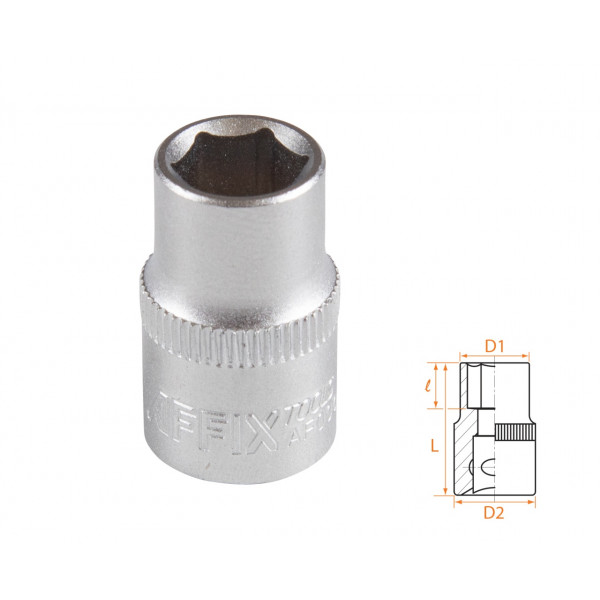 Головка торцевая стандартная шестигранная 3/8", 10 мм AFFIX AF00030010