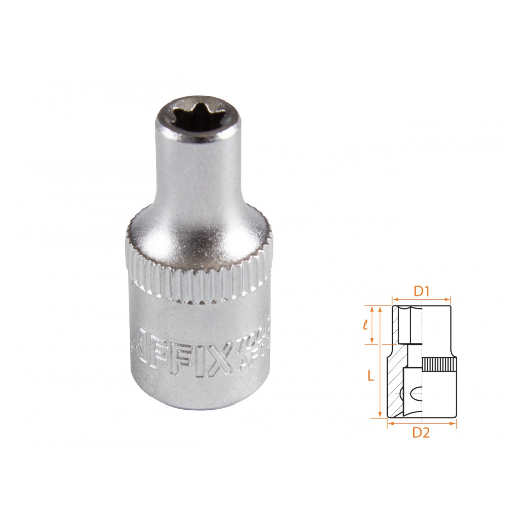 Головка торцевая TORX Е-стандарт 1/4", E5 AFFIX AF00023005