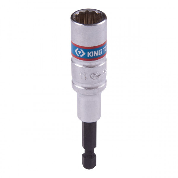 Головка для шуруповерта двенадцатигранная 1/4", 11 мм, L = 80 мм KING TONY 76B811M