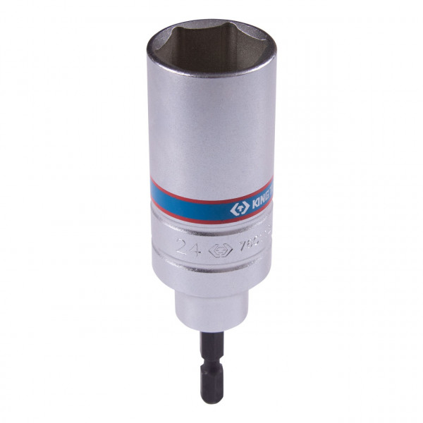 Головка для шуруповерта шестигранная 1/4", 24 мм, L = 110 мм KING TONY 76C1124M