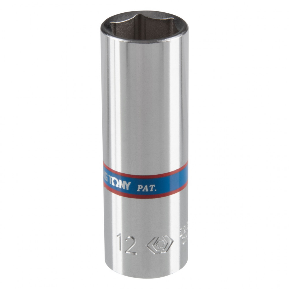 Головка торцевая глубокая шестигранная 1/4", 12 мм KING TONY 223512M