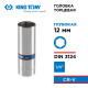 Головка торцевая глубокая шестигранная 1/4", 12 мм KING TONY 223512M