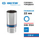 Головка торцевая глубокая шестигранная 3/8", 22 мм KING TONY 323522M