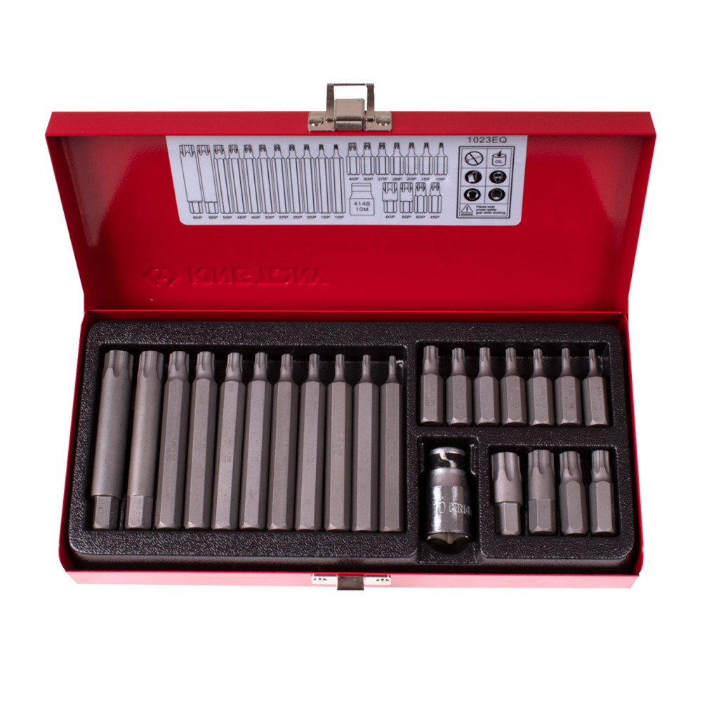 Набор вставок (бит) 10 мм, Torx plus, IP10-IP60, 23 предмета KING TONY 1023EQ