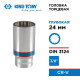Головка торцевая глубокая двенадцатигранная 3/8", 24 мм KING TONY 323024M