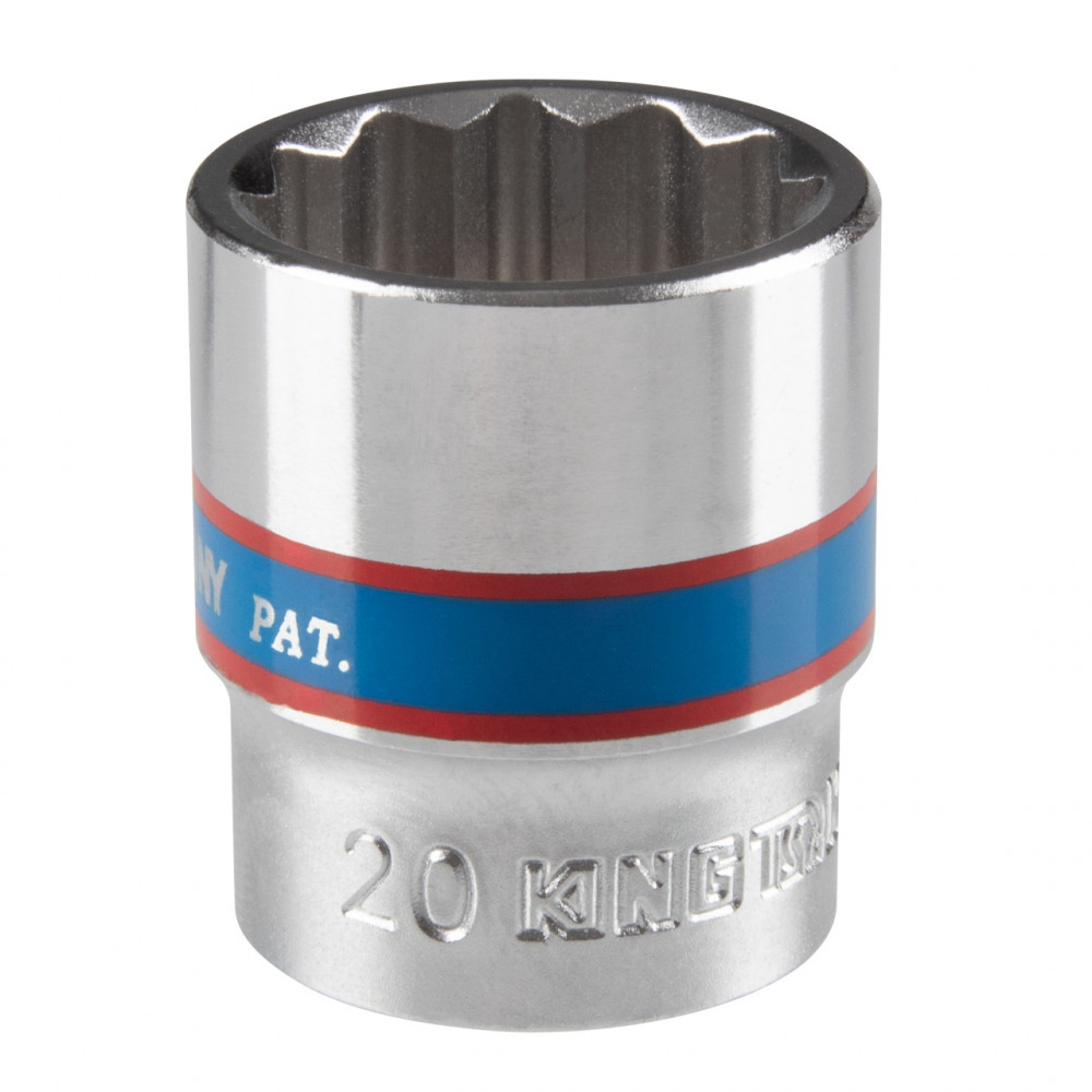 Головка торцевая стандартная двенадцатигранная 3/8", 20 мм KING TONY 333020M
