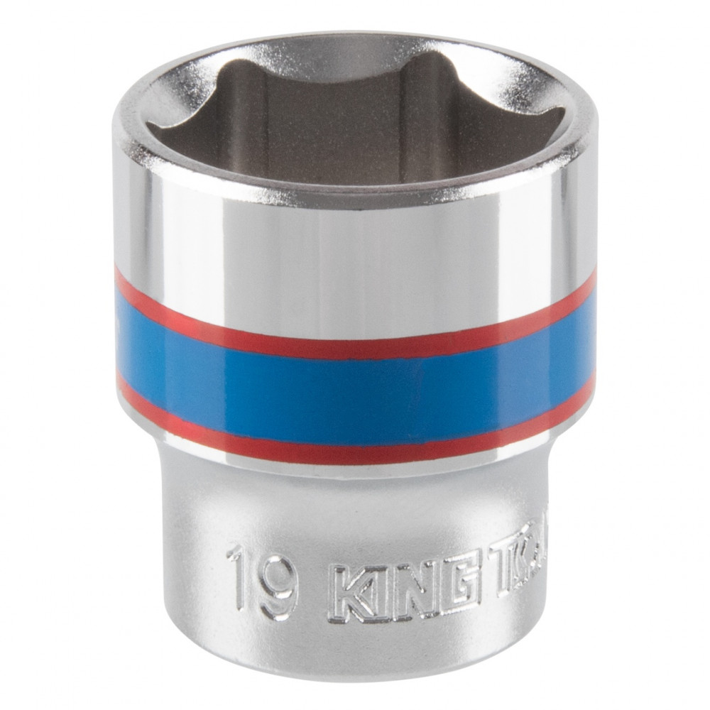 Головка торцевая стандартная шестигранная 3/8", 19 мм KING TONY 333519M