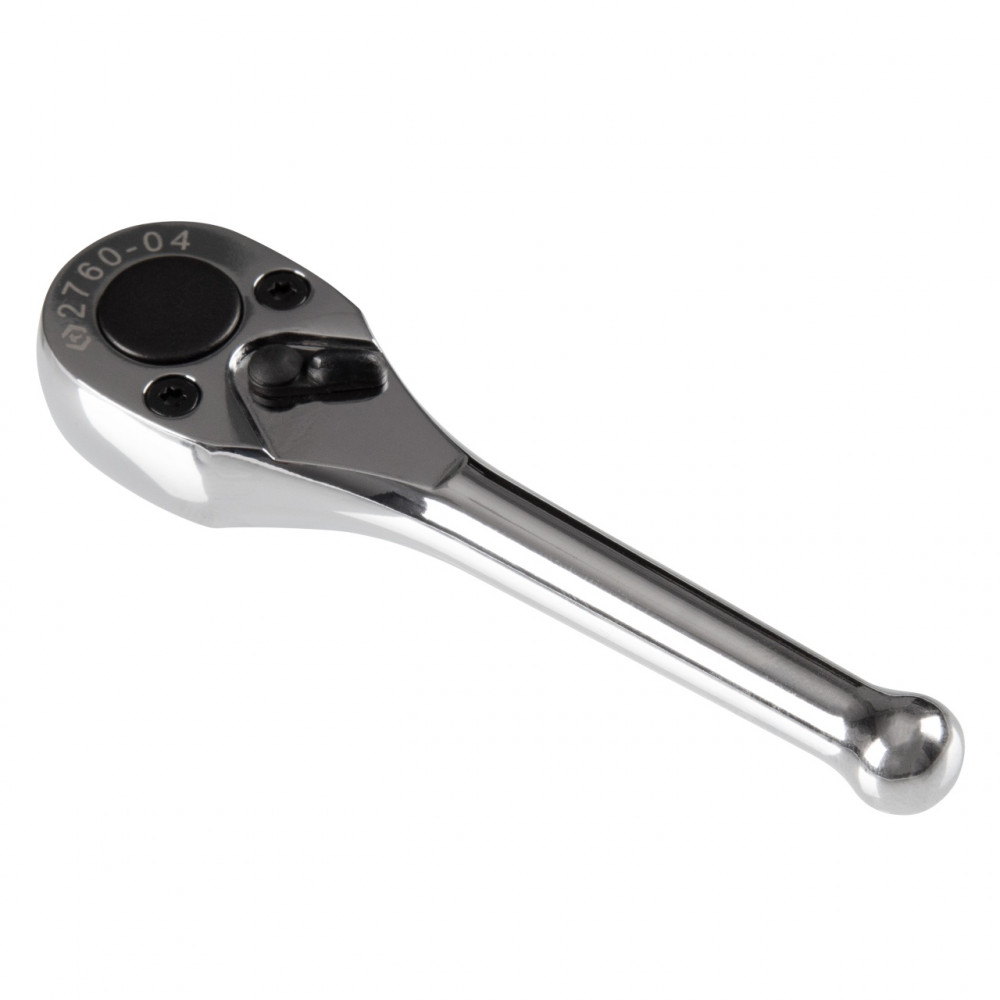 Трещотка 1/4", 100 мм, 72 зубца, флажковая KING TONY 2760-04