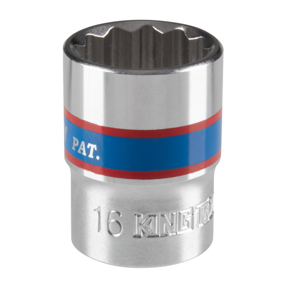 Головка торцевая стандартная двенадцатигранная 3/8", 16 мм KING TONY 333016M