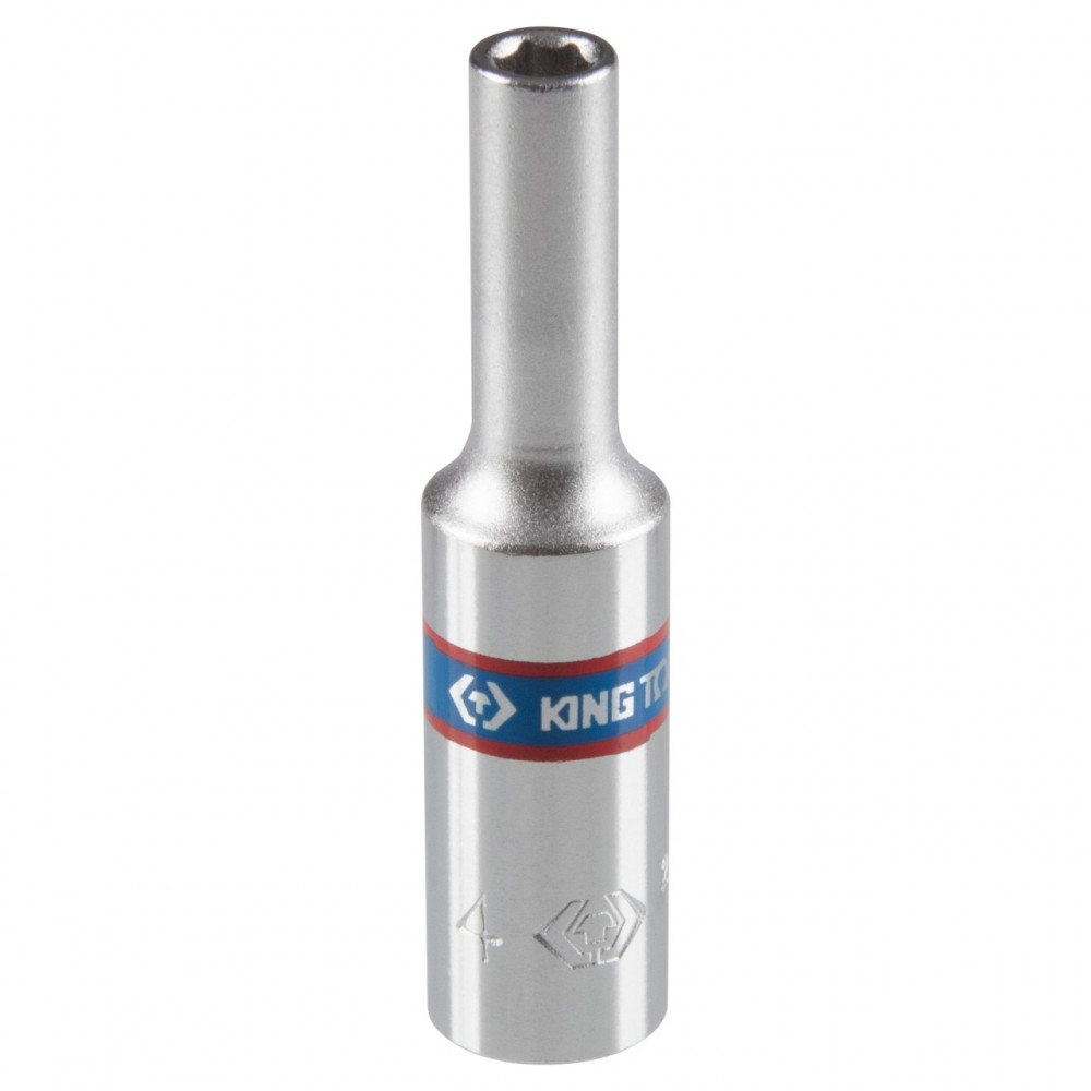Головка торцевая глубокая шестигранная 1/4", 4 мм KING TONY 223504M
