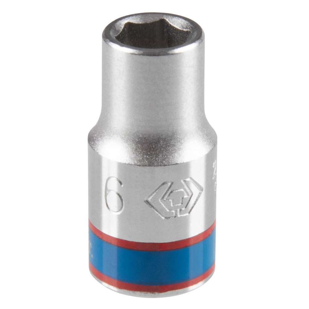Головка торцевая стандартная шестигранная 1/4", 6 мм KING TONY 233506M