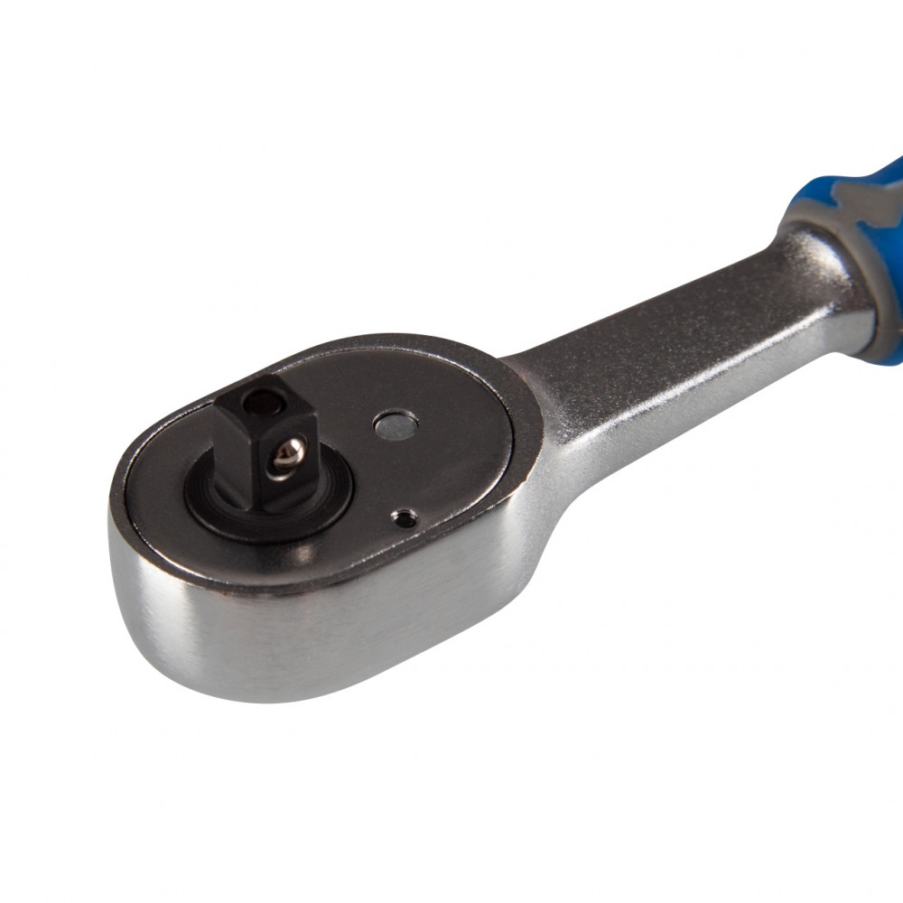 Трещотка 1/4", 134 мм, 24 зубца, флажковая с кнопкой, фиксатор KING TONY 2771-55G