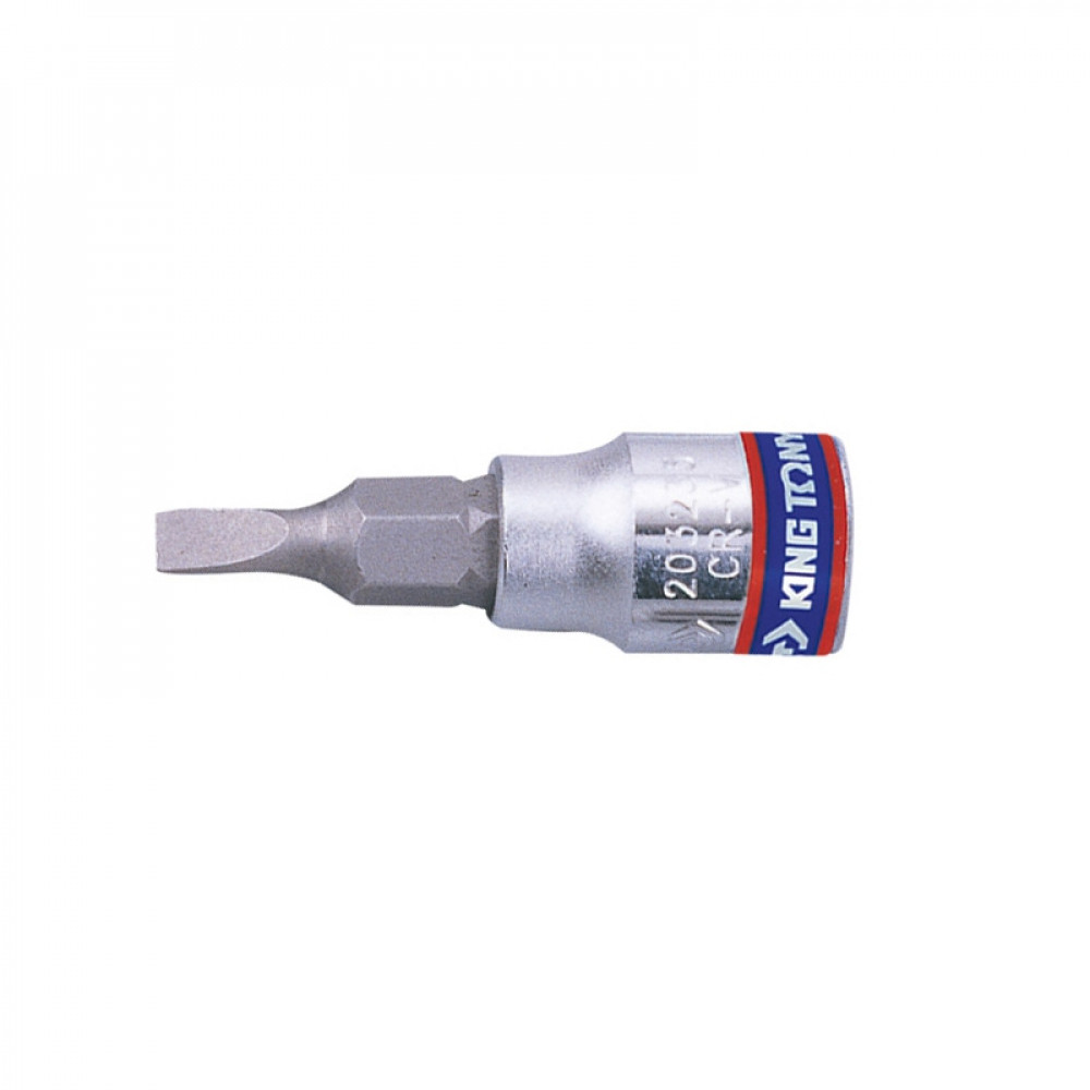 Насадка (бита) торцевая 1/4", Slotted, 4х0,8 мм, L = 37 мм  KING TONY 203204