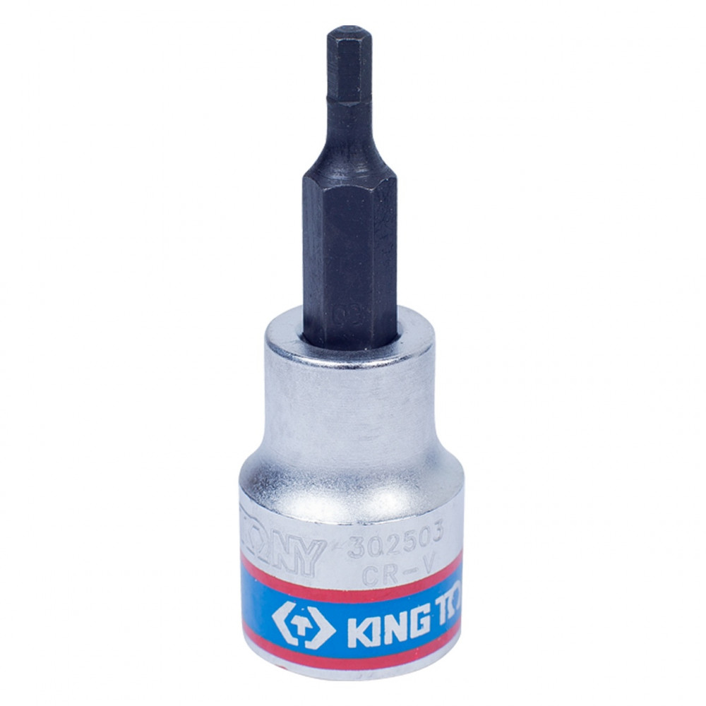 Насадка (бита) торцевая 3/8", Hex, 3 мм, L = 50 мм KING TONY 302503