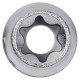 Головка торцевая TORX Е-стандарт 1/4", E6, L = 24 мм KING TONY 237506M