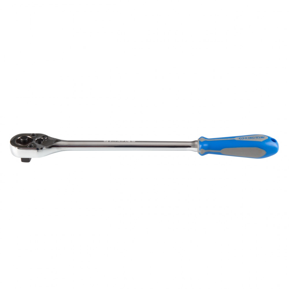 Трещотка 1/2", 375 мм, 32 зубца, флажковая с кнопкой KING TONY 4762-15G