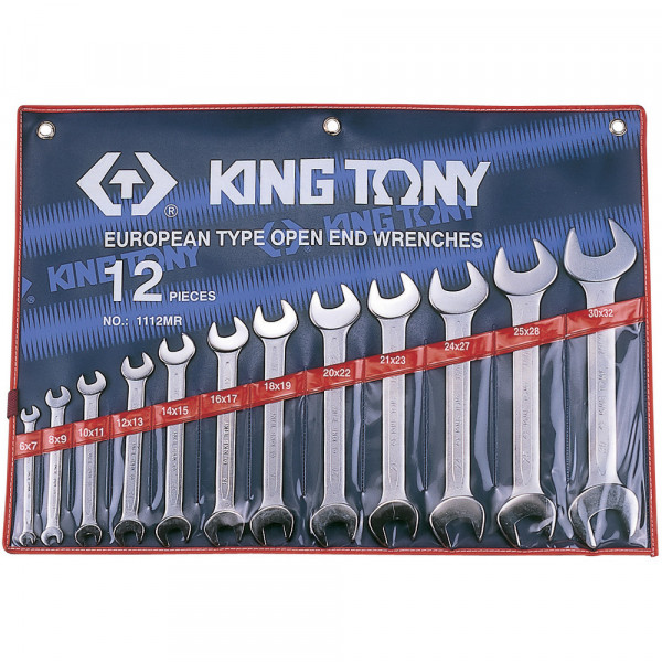 Набор рожковых ключей, 6-32 мм, 12 предметов KING TONY 1112MR