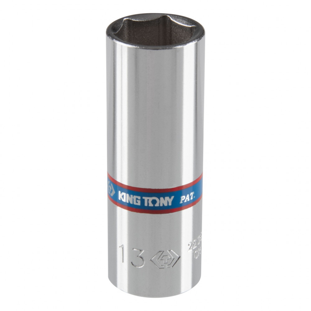Головка торцевая глубокая шестигранная 1/4", 13 мм KING TONY 223513M