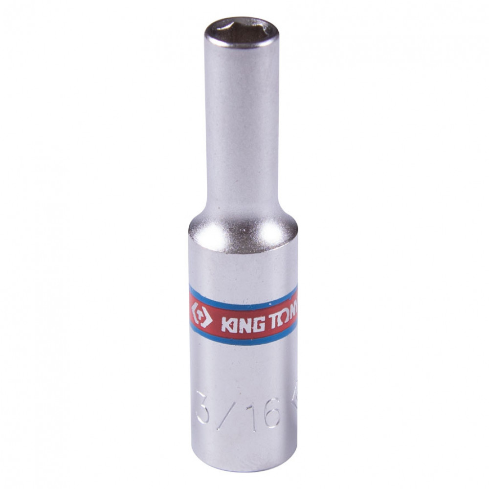 Головка торцевая глубокая шестигранная 1/4", 3/16", дюймовая KING TONY 223506S