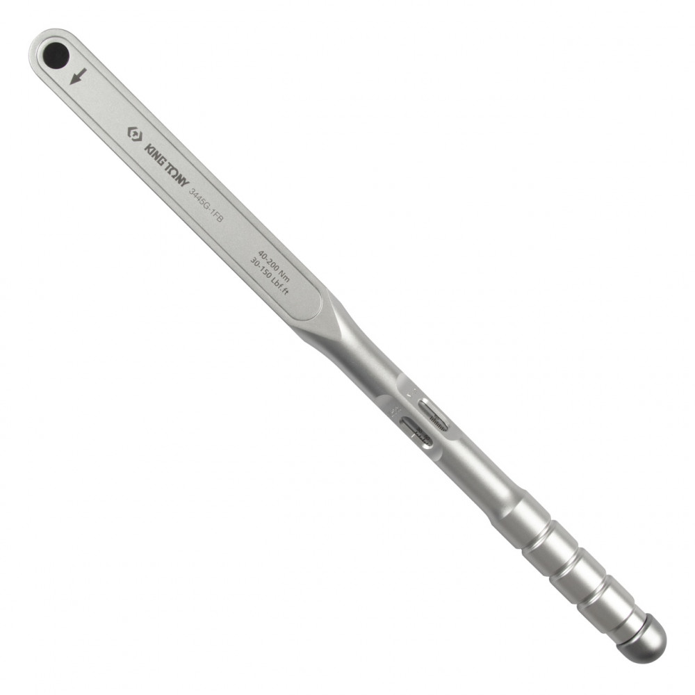 Динамометрический ключ 1/2", 40-200 Нм, "ALUMINIUM", футляр KING TONY 3445G-1FB