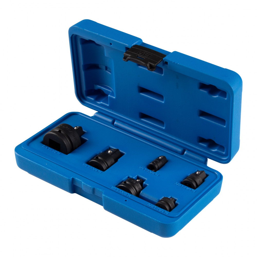Набор переходников ударных 1/4", 3/8", 1/2", 3/4", 6 предметов, кейс KING TONY 786P06