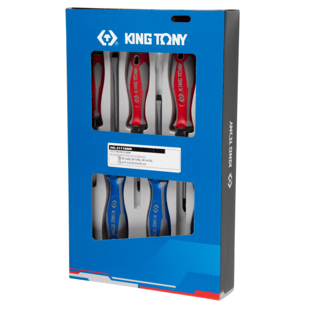 Набор отверток, 6 предметов KING TONY 31116MR