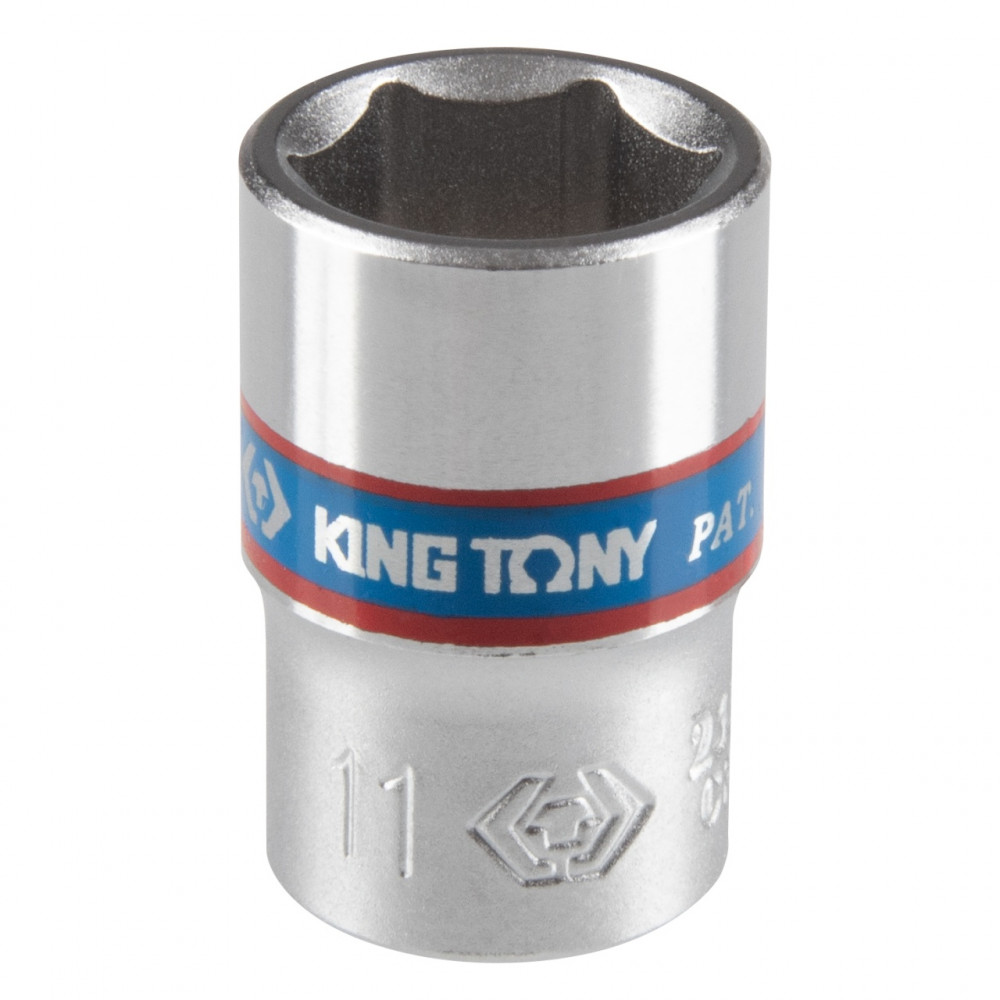 Головка торцевая стандартная шестигранная 1/4", 11 мм KING TONY 233511M