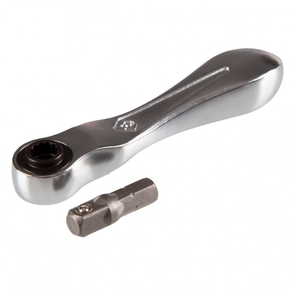 Трещотка 1/4", 88 мм, 60 зубцов, флажковая, для вставок (бит) KING TONY 276B-0225