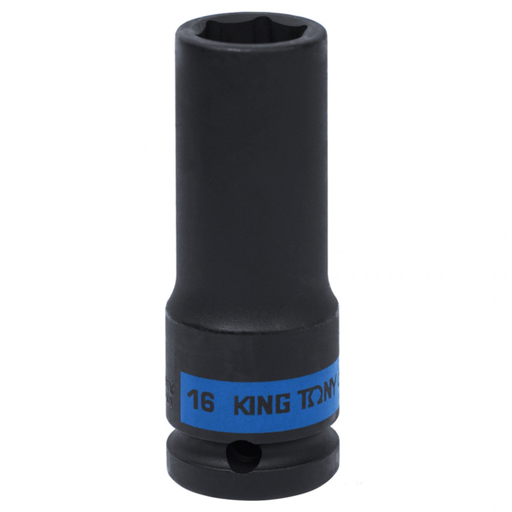 Головка торцевая ударная глубокая шестигранная 1/2", 16 мм KING TONY 443516M