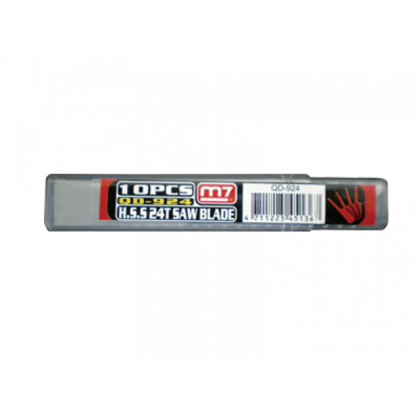 Комплект сменных пилок для лобзиков, 24 зуба, Bi-metal, 10 шт MIGHTY SEVEN QD-924